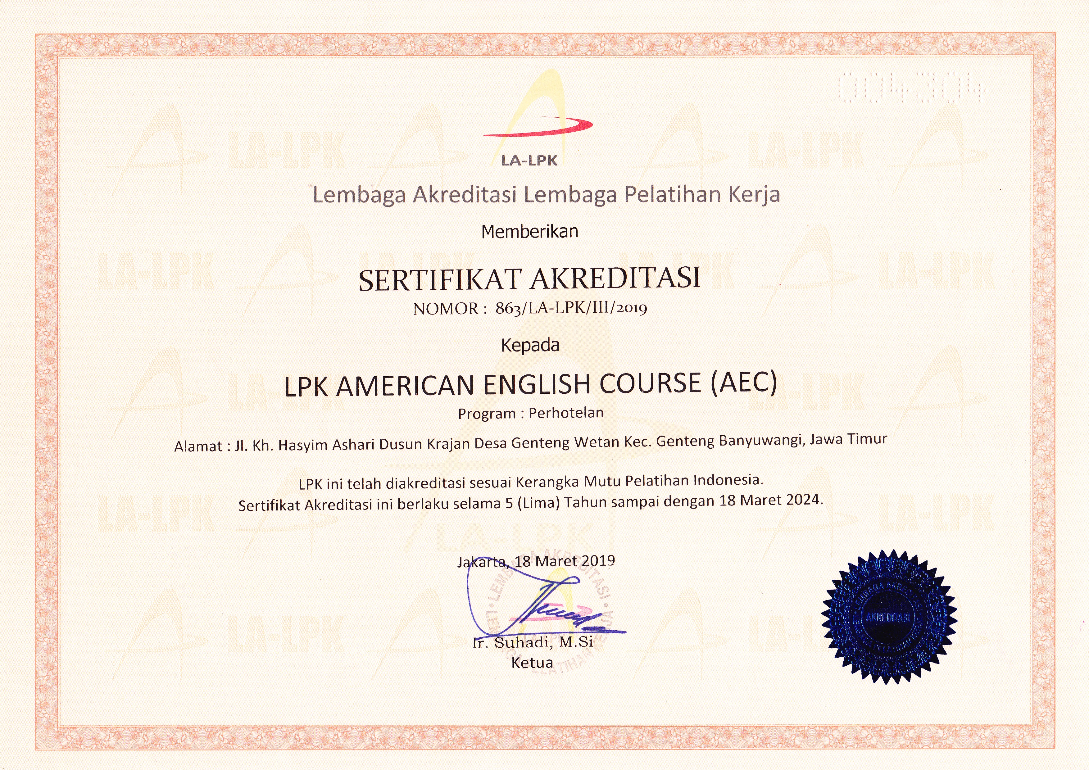 Akreditasi LPK